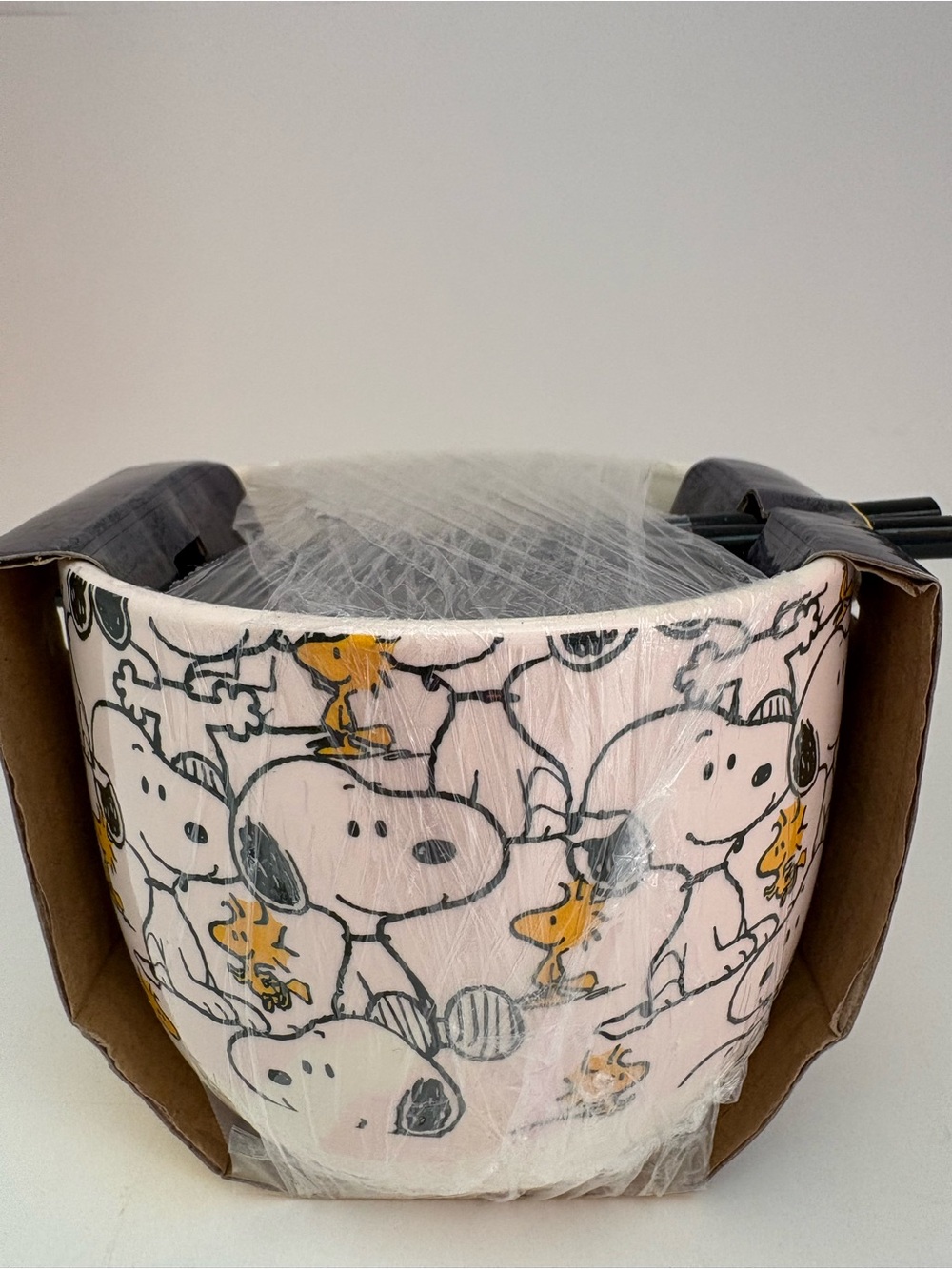 Peanuts Snoopy Ramen Noodle Bowl Set  Ceramic New in Package
